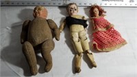 3 ANTIQUE DOLLS