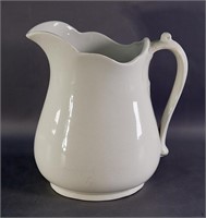 Oval White Ironstone Pitcher
