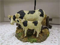 Cows Decor w/Votive Holder 7"T x 7"D