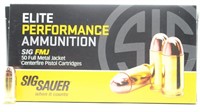 50rds Sig Sauer 380auto 100gr FMJ Cartridges