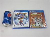 2 jeux neufs pour PS4, Nerf Legends et NBA