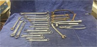 Tray Of Assorted Tools (22 Standard Wrenches &