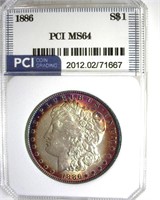 1886 Morgan PCI MS64 Colorful Rim