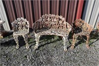 3 Pieces Cast Iron Furniture