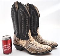 Bottes de cowboy Boulet, peau de serpent