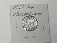 1935 US Silver Mercury Dime