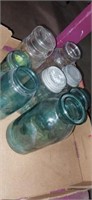 Lot with variety of ball mason jars