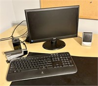 Monitor, Keyboard & Stapler Lot