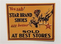 Reproduction Star Brand Shoes Sign