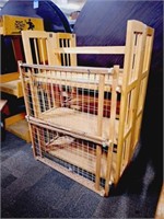 2 Folding Wood Bookcases, Baby Gate