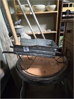 Metal Decor Wheel Barrel