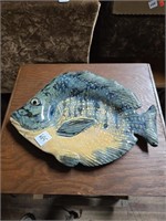Signed Pottery Decor Fish Tray