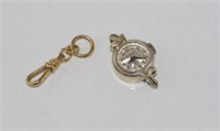 14ct gold cased ladies watch and 9ct parrot clasp