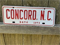 NEW OLD STOCK 1973 CONCORD CITY TAG