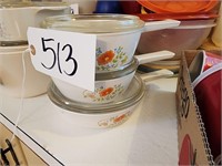 Corningware Pots, Lids