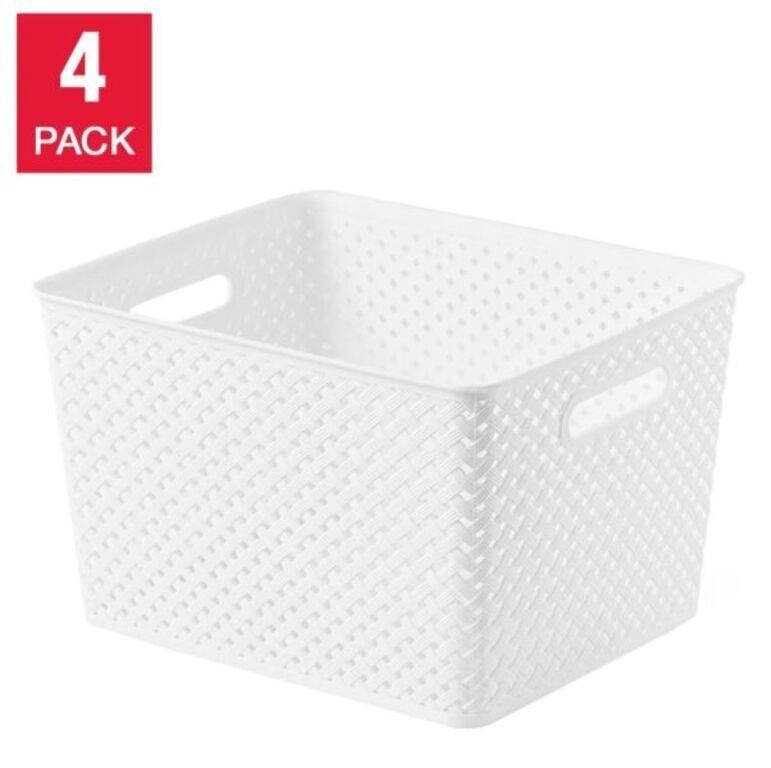 4-Pk 14" x 11.4" x 8.7" Baum Plastic Bins