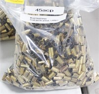 1000 45 ACP BRASS FOR RELOADING