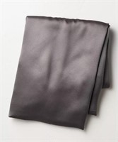 1 Standard Solid Silk Pillowcase - Gray - Casaluna