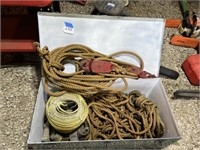 Metal Box with Rope etc.