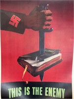 THIS IS THE ENEMY WWII Propaganda Poster