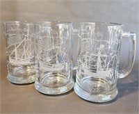 Nautical Beer Mugs -Nina, Pinta, Santa Maria