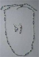Unique Crafted Swarovski Crystals & Lilac Necklace