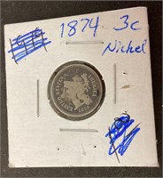 1874 3-cent nickel