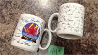 Hollywood walk of fame autographed coffee mugs