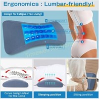 Gel Lumbar Support Pillow for Sleeping: Gray