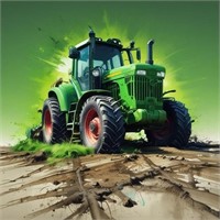 Big Green Tractor LTD Edition Hand Signed Charis