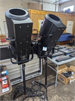 Pair of Comet Spotlights with Stands