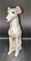 Vintage Greyhound Dog White Ceramic Japan