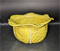 Vintage Secla Cabbage Ware Yellow Serving Bowl