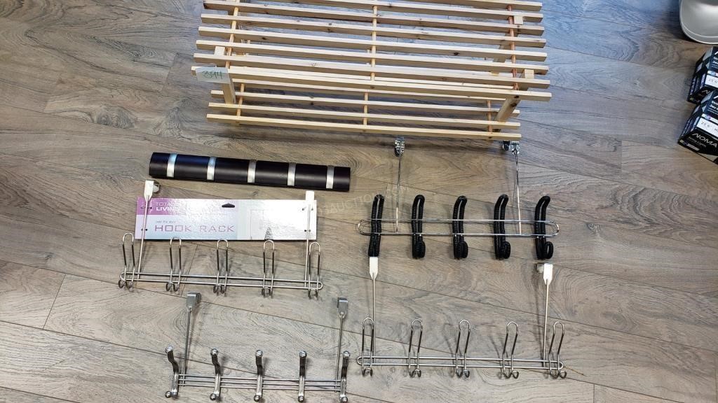 Lot of Asstd Hooks & Shoe Racks