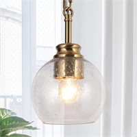 $70  Zevni 1-Light Black/Brass Globe Pendant Light