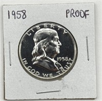 1958 Franklin Half Dollar Proof