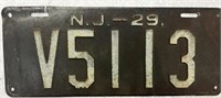 US New Jersey 1929 Number Plate