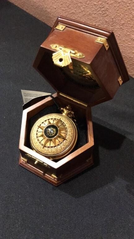 Collector’s Precision Pocket Watch in Wood Box