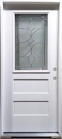 36" Wide Woodgrain Fiberglass Single Door