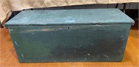 ANTIQUE GREEN PAINTED SEA CHEST