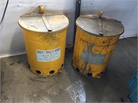 (2) OILY WASTE CANS