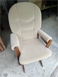 Wooden Glider Rocking Chair w/ Cushion