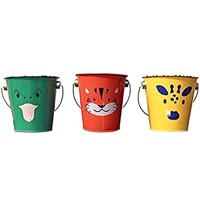 Learn & Play Metal Pails Animal Design 3 Pack