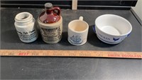 VINTAGE OLD SPICE SHAVING CUP, SYRUPY JUG AND ETC