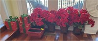 POINSETTIA GROUP AND FAUX PRESENTS