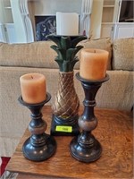 GROUP OF CANDLE HOLDERS 16”