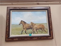 Richard Hadenton "Mare and Foal" Signed OIL