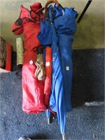 Assortment of Umbrellas and Camp Chairs