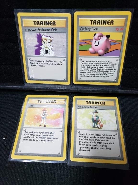 (4) RARE BASE SET POKEMON CARDS 1999