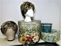 Short Hair Wigs & Decorative Hat Boxes